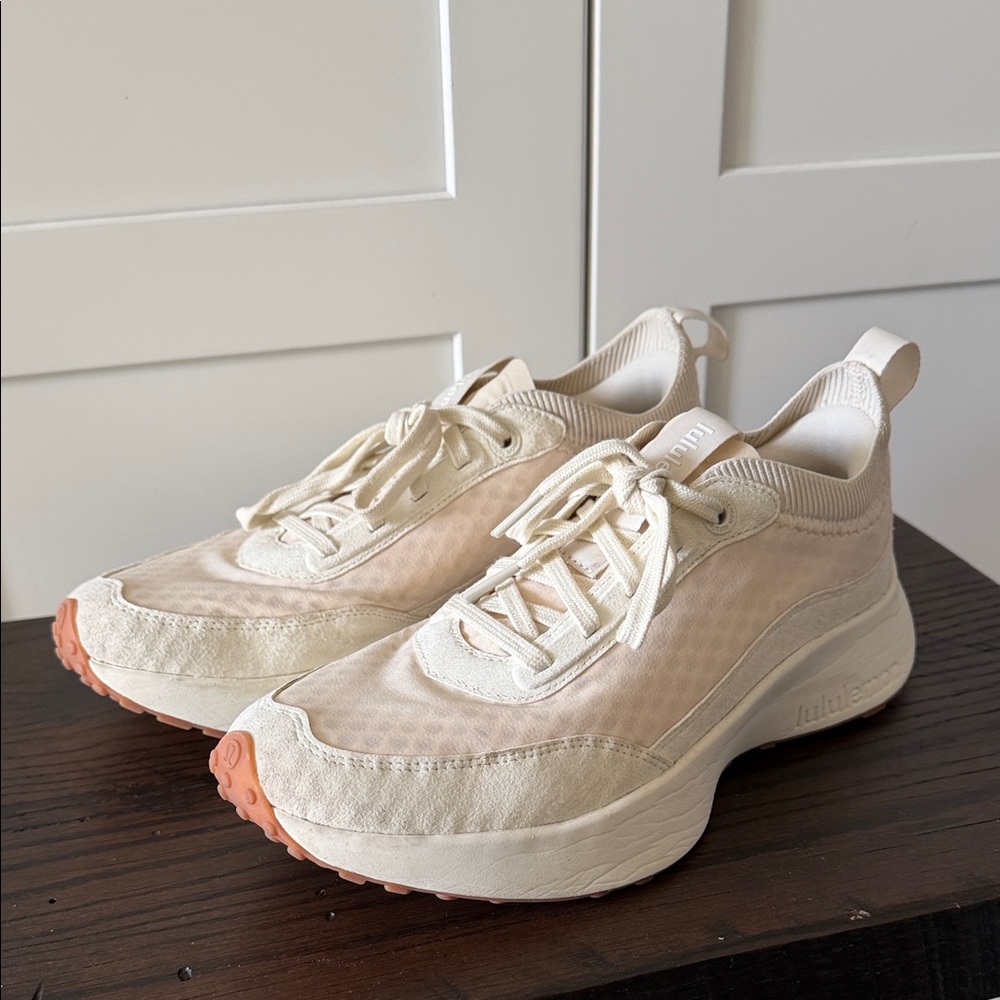 lululemon Beige and White Sneakers